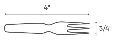 Mini Forks - 4" - 200 Count Case, PLA-SelfEco Caterware