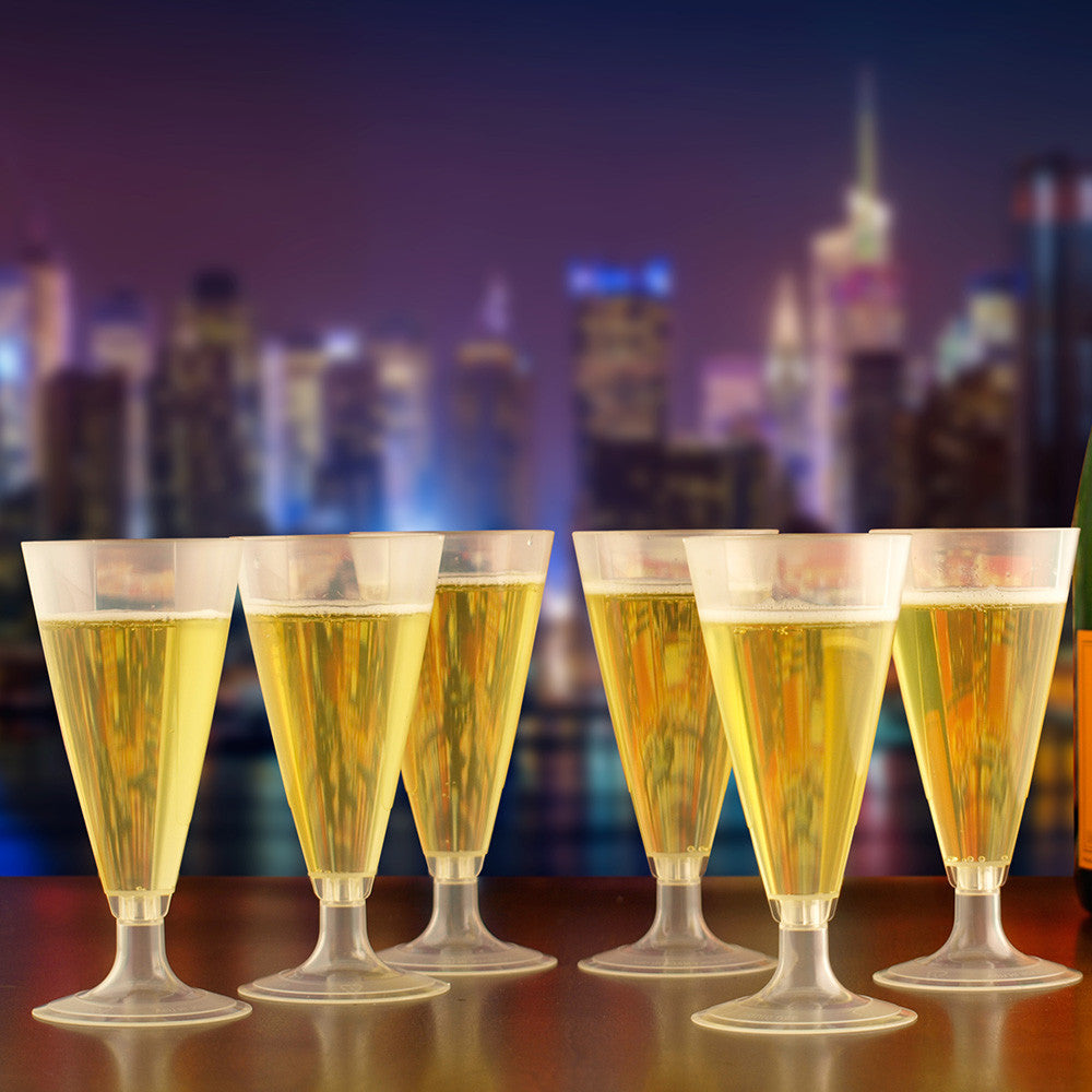 4oz Champagne Flutes - 70 Count Case, PLA-SelfEco Caterware