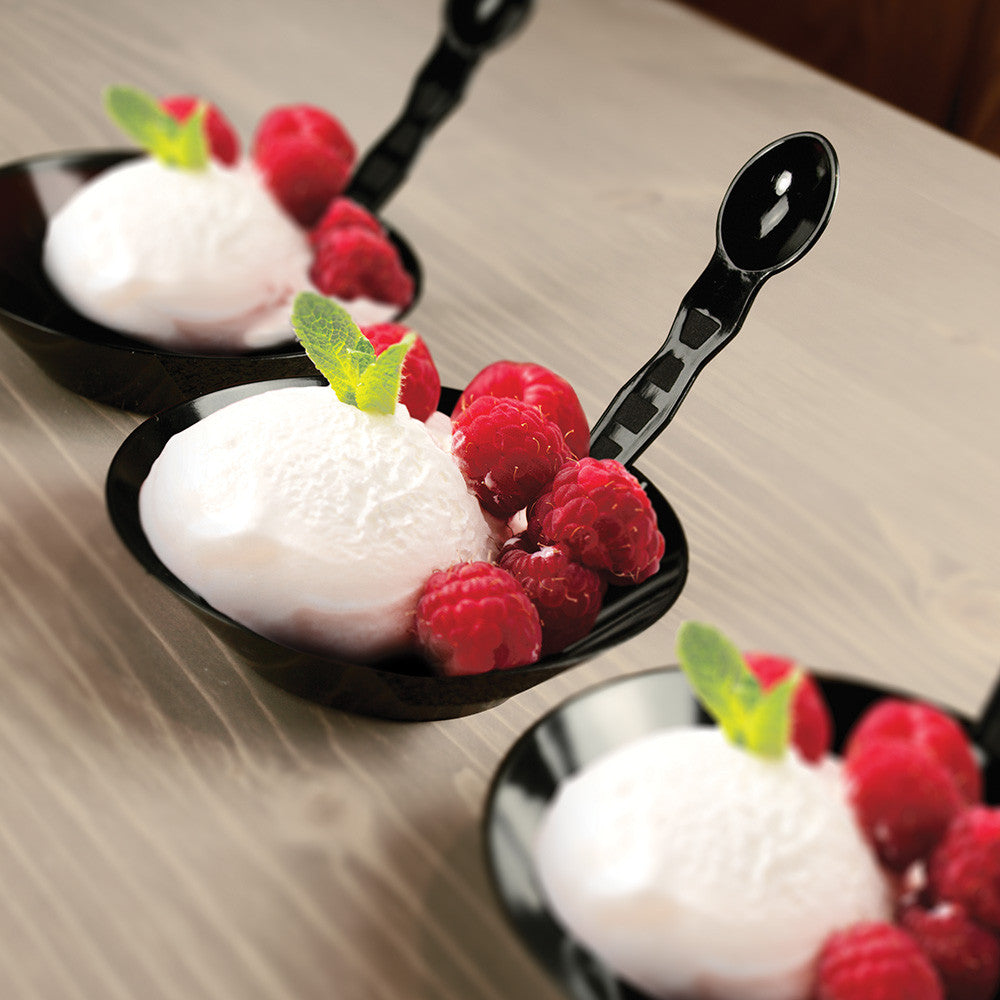 4 Oz Round Bowls with Utensil Hangers - 4" - 200 Count Case, PLA-SelfEco Caterware